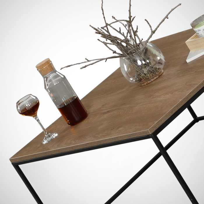 Hanah Home Mesa de Centro Poly - Caucasian Oak
